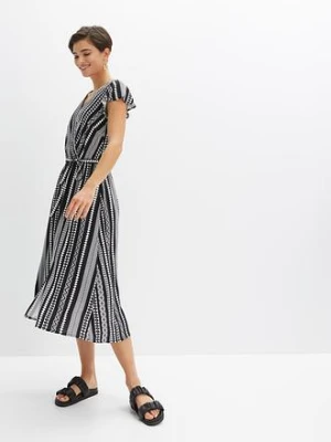 Sukienka midi ze zrównoważonej wiskozy bonprix