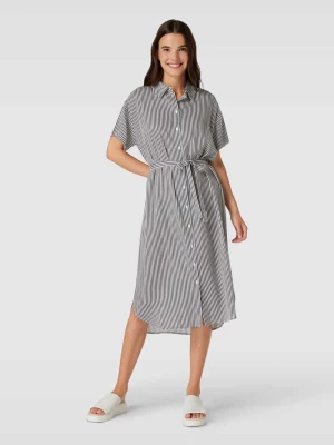 Sukienka midi z czystej wiskozy model ‘BUMPY’ Vero Moda