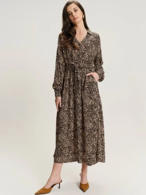 Sukienka midi ze zwierzęcym printem Greenpoint