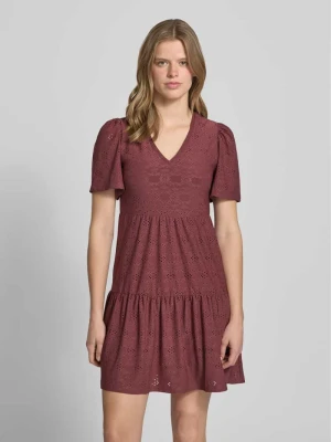 Sukienka mini casualowa z wyhaftowanym wzorem model 'SMILLA LIFE' Only