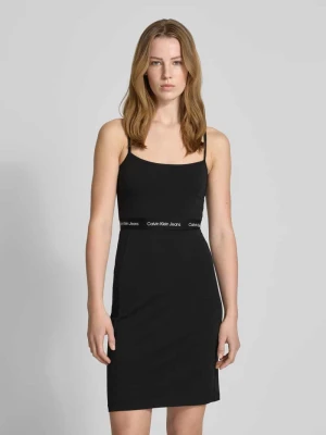 Sukienka mini na cienkich ramiączkach Calvin Klein Jeans