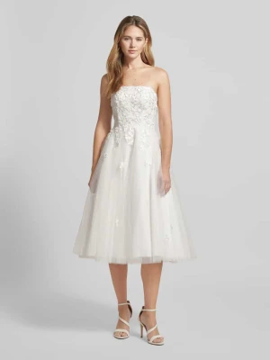 Sukienka mini o kroju regular fit z ozdobnym obszyciem luxuar