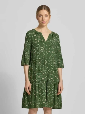 Sukienka mini o kroju relaxed fit z czystej wiskozy Christian Berg Woman Selection