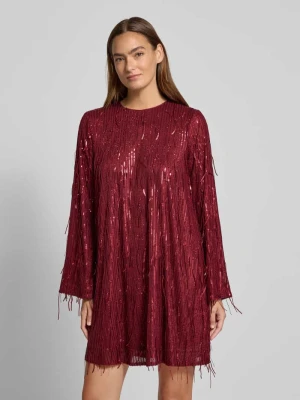 Sukienka mini o kroju relaxed fit z okrągłym dekoltem model ‘Lantra’ YAS