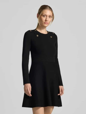 sukienka mini o kroju slim fit z mieszanki wiskozy model 'Abito Maglia' Liu Jo Czarny