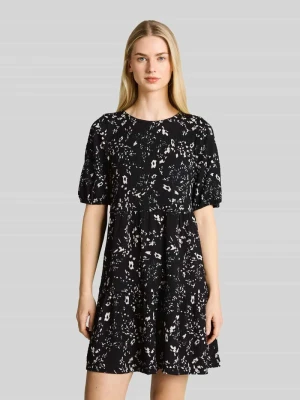 Sukienka mini o linii a z efektem marszczenia Tom Tailor Denim