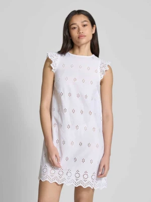 Sukienka mini rozkloszowana z ażurową koronką model ‘LOU’ Only