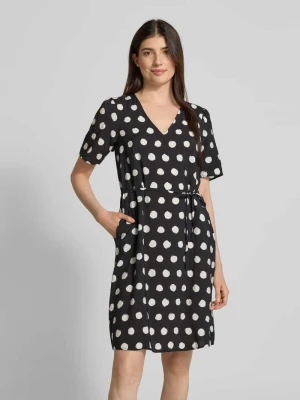 Sukienka mini taliowana z mieszanki wiskozy s.Oliver RED LABEL