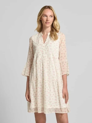 Sukienka mini taliowana z półprzejrzystymi rękawami model ‘SMILLA’ Vero Moda