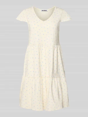 Sukienka mini w efekcie stopniowania z dekoltem w serek REVIEW