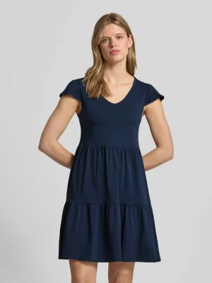 Sukienka mini w efekcie stopniowania z dekoltem w serek REVIEW