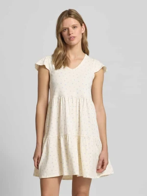 Sukienka mini w efekcie stopniowania z dekoltem w serek REVIEW