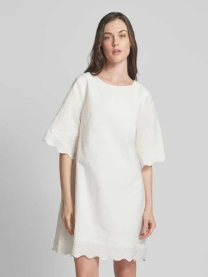 Sukienka mini w jednolitym kolorze z okrągłym dekoltem Esprit