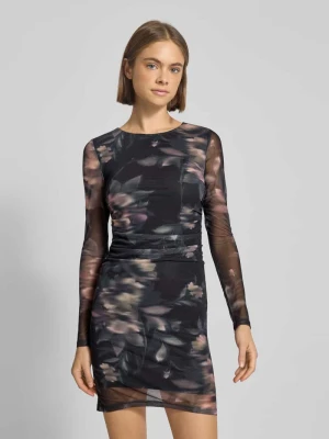 Sukienka mini wąska z półprzejrzystymi rękawami model ‘KAYA’ Only