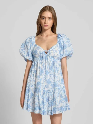 Sukienka mini z bufiastymi rękawami Gina Tricot