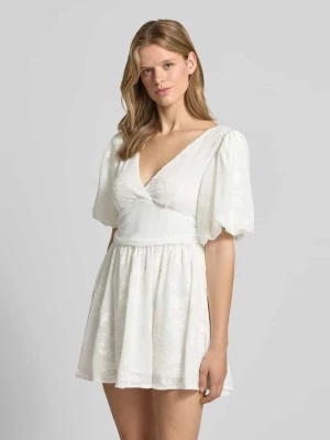 Sukienka mini z bufiastymi rękawami Gina Tricot