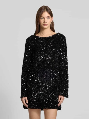Sukienka mini z cekinowym obszyciem model ‘Loose Seqiun’ Gina Tricot