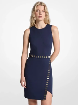 Sukienka mini z ćwiekami Michael Kors CIEMNONIEBIESKI (Niebieski)