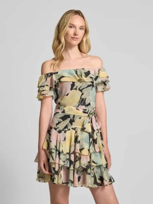 Sukienka mini z dekoltem carmen model ‘MAIBEL’ Lauren Ralph Lauren