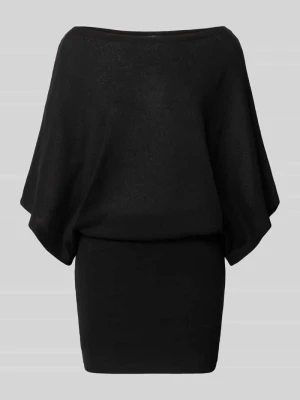 sukienka mini z dekoltem w łódkę Gina Tricot Czarny