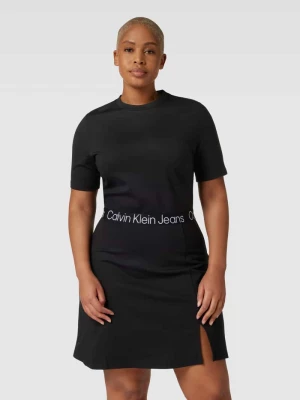 Sukienka mini z detalem z logo model ‘MILANO’ Calvin Klein Jeans
