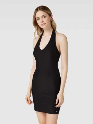 Sukienka mini z efektem drobnego prążkowania model ‘BODYCON’ Tommy Jeans