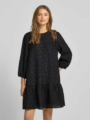 Sukienka mini z efektem stopniowania i rękawem o dł. 3/4 Christian Berg Woman Selection