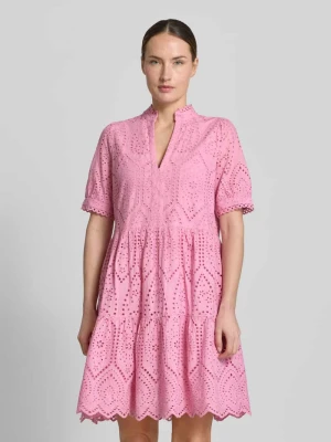 sukienka mini z haftem angielskim model 'Holi' YAS