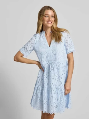 sukienka mini z haftem angielskim model 'Holi' YAS