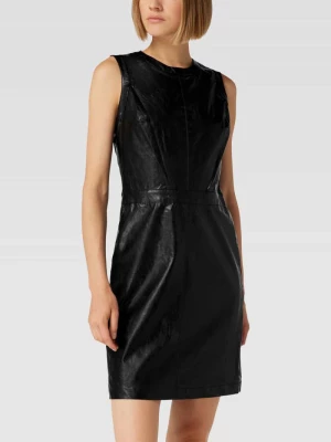 Sukienka mini z imitacji skóry model ‘FITTED’ MICHAEL Michael Kors