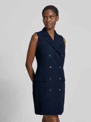 Sukienka mini z kołnierzem z połami i kieszeniami z patką model ‘KEVONNA’ Lauren Ralph Lauren