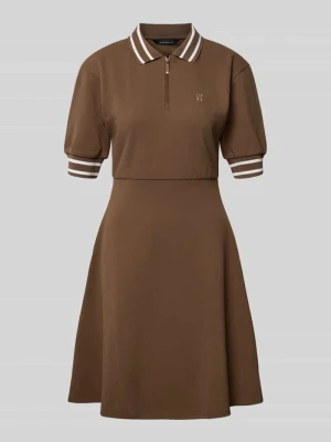 sukienka mini z kołnierzykiem polo i wyhaftowanym logo Armani Exchange