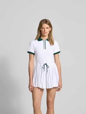 Sukienka mini z kołnierzykiem polo Varley Biały
