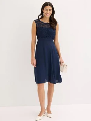 Sukienka mini z koronką bonprix