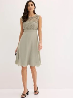 Sukienka mini z koronką bonprix