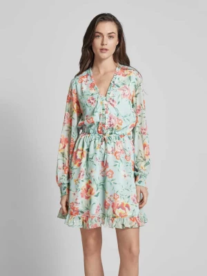 Sukienka mini z kwiatowym wzorem model ‘VANESSA’ Guess