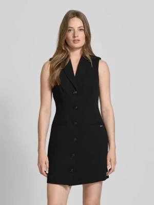 Sukienka mini z lamowanymi kieszeniami model ‘YEVA’ Guess