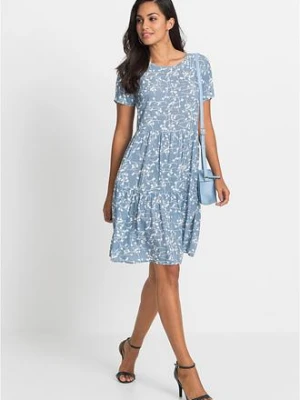 Sukienka mini z lejącej wiskozy bonprix