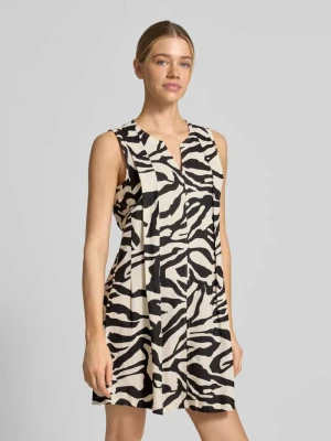 Sukienka mini z mieszanka lnu i wiskozy model 'LINNO' Ichi