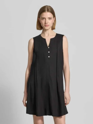 Sukienka mini z mieszanka lnu i wiskozy model 'LINNO' Ichi