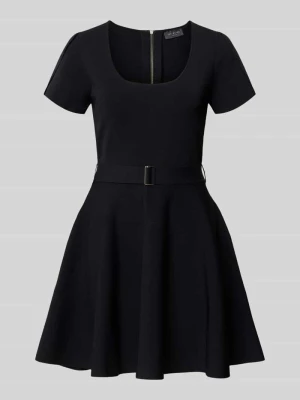 Sukienka mini z mieszanka wiskozy model 'Ronella' Ted Baker Czarny