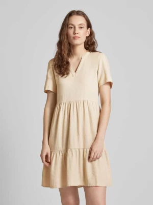 Sukienka mini z mieszanki lnu i wiskozy model ‘TIRI’ Only