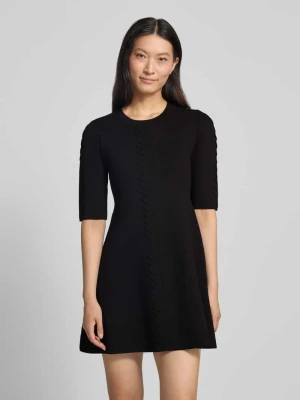 Sukienka mini z mieszanki wiskozy model 'Abito Maglia' Liu Jo Czarny