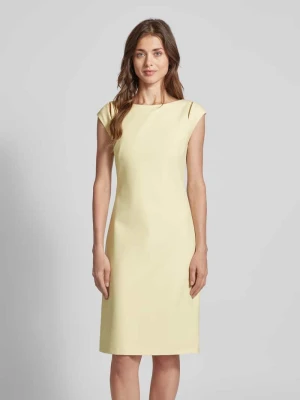 Sukienka mini z mieszanki wiskozy z wycięciem Boss