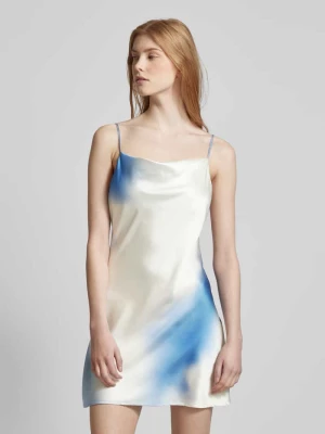 Sukienka mini z nadrukiem na całej powierzchni model ‘FORLI’ w kolorze granatowym EDITED