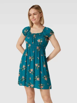 Sukienka mini z nadrukiem z motywem na całej powierzchni Apricot