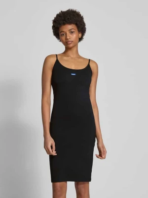 Zdjęcie produktu Sukienka mini z naszywką z logo model ‘Narya’ Hugo Blue