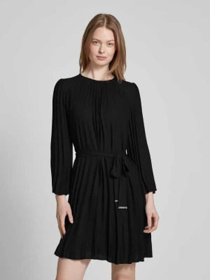 Sukienka mini z plisami DKNY