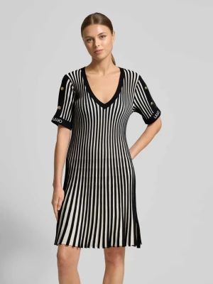 Sukienka mini z prążkowanymi wykończeniami LIU JO SPORT