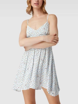 Sukienka mini z wiskozy o kroju bez rękawów z kwiatowym nadrukiem na całej powierzchni Tommy Jeans